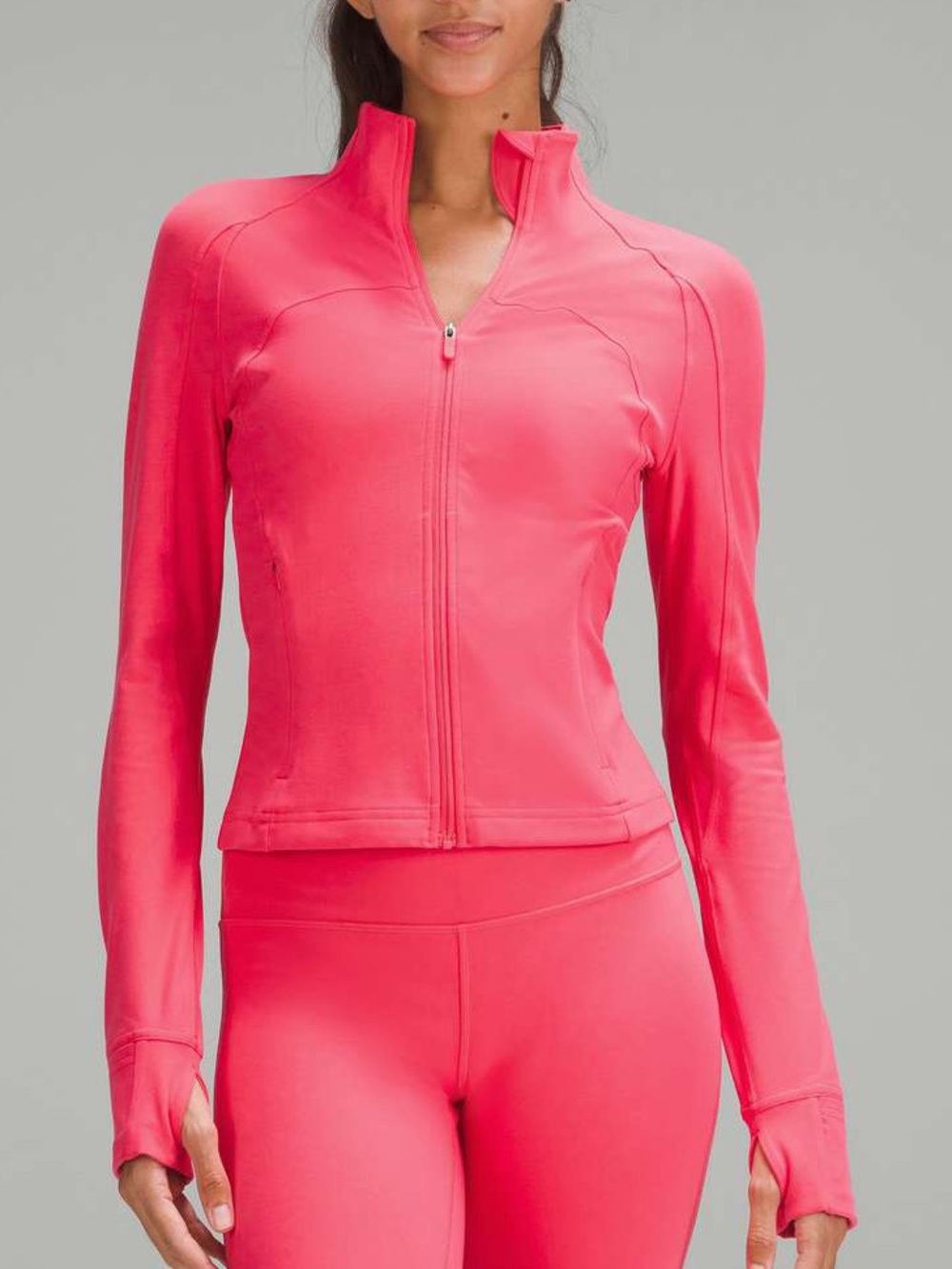 Lululemon Cropped Define Jacket Nulu Lip Gloss Pink